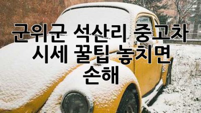 군위군 석산리 중고차 시세 꿀팁🍯: 놓치면 손해!